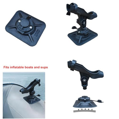 Brocraft Glue-On Inflatable Boat Accessories -/Rod Holder/Anchor Lock System/Bimini Top Base - style: Inflatable Boat Rod Holder