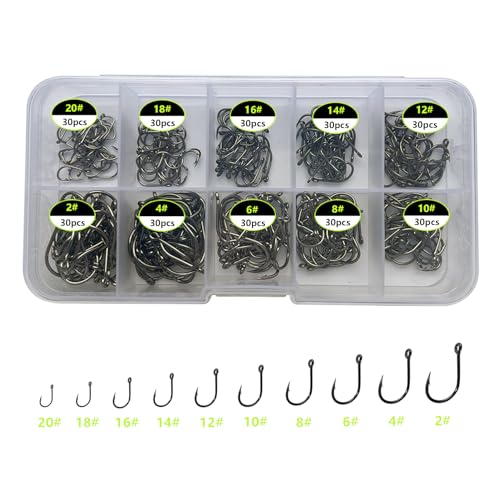 1000pcs 600pcs 300pcs Small Fish Hooks for Freshwater, 10 Specifications of Trout Fishing Hook Set - style: 300pcs