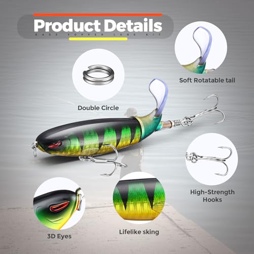 Talltalk 16 Pcs Fishing Lures for Bass Trout Perch Freshwater Trout Perch Freshwater Swimming Fishing Bait Swimbaits for Bass Slow Sinking Lifelike Fish Kit - style: Rotating Tail