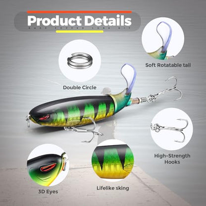 Talltalk 16 Pcs Fishing Lures for Bass Trout Perch Freshwater Trout Perch Freshwater Swimming Fishing Bait Swimbaits for Bass Slow Sinking Lifelike Fish Kit - style: Rotating Tail