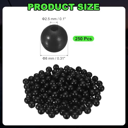 Fishing Beads, Plastic Round Hard Bait Egg Lure Rig Freshwater Saltwater for Fishing Rigs for Catfish Rig Outdoor Tackle Tool - size: 8mm