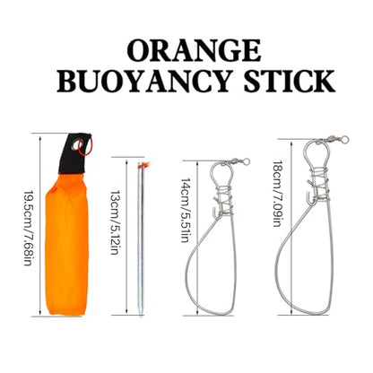 Tackle Live Fish Stainless Steel Stringer Clip Fishing Stringer Big Fish Wire Rope Cable Fishing Holder Set Clip
