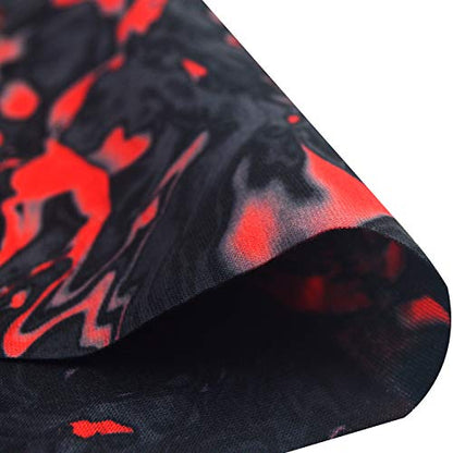 Obacle Seamless Face Mask Rave Bandana Men Women for Dust Sun Wind Protection - color: Pure Black Red