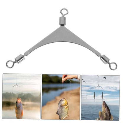 Sea Fishing Three-Prong Swivel Way Swivel Fishing Swivels Three Way Fishing Swivels Fishing - size: 6.30X4.00X0.20CM