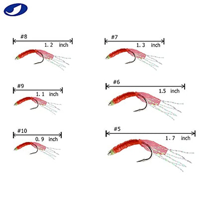 5/10/25/50/100 Packs Fishing Rigs 6 Hook/Set Red Skin Rubber Silk String Hook Fishing Lure Saltwater Freshwater Bait Rig Tackle 5#6#7#8#9#10# - size: #6 -50 Packs