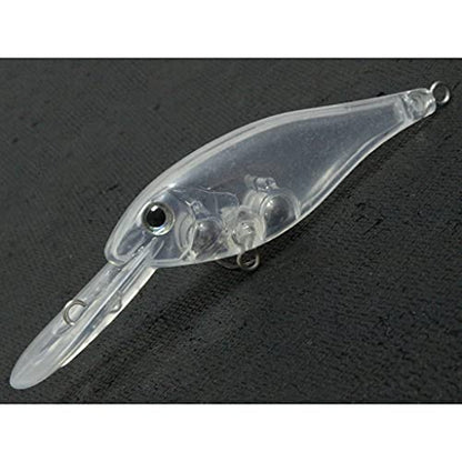 Blank Unpainted Minnow Crankbait Topwater Lipless Jerkbait Fishing Lures - color: UPC187P10