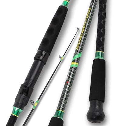 Fiblink 2-Piece Surf Spinning/Casting Fishing Rod, Carbon Fiber Fishing Rod(8’/8’6”/9’) - style: Cast / 8'6" / 2pc
