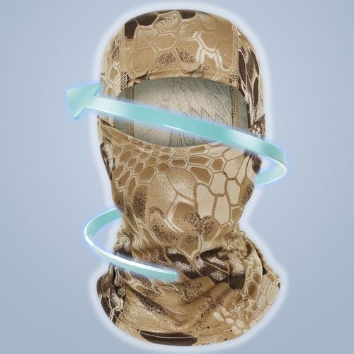 6 Packs Ski Mask Sun UV Protection Hood Breathable, Balaclava Face Mask for Men Women - Motorcycle Fish - color: 6pcs Camouflage
