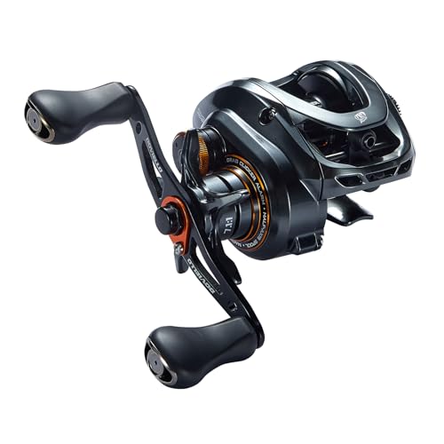 GKA200 Baitcasting Fishing Reel - 7.1:1/8.1:1 High-Speed Gear Ratio, 20LB Carbon Drag, 30Levels Magnet Braking System, Low Profile Design with Dual spools for Freshwater/Saltwater Fishing - color: 7.1 Orange Left Hand Single Standard