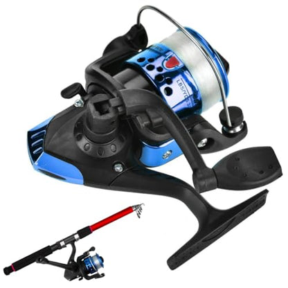 OUKENS Fishing Reel, 3 Colors Freshwater Plastic Plating Lightweight Spinning Fishing Reel Tackle Accessory - color: Blue