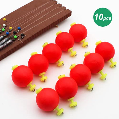 Fishing Bobber Slip Bobbers for Fishing 15 Pcs Foam Snap Weighted Floats Set Bobbers Fishing Tackle Accessories Fishing Supplies - color: B-Large-Unweighted