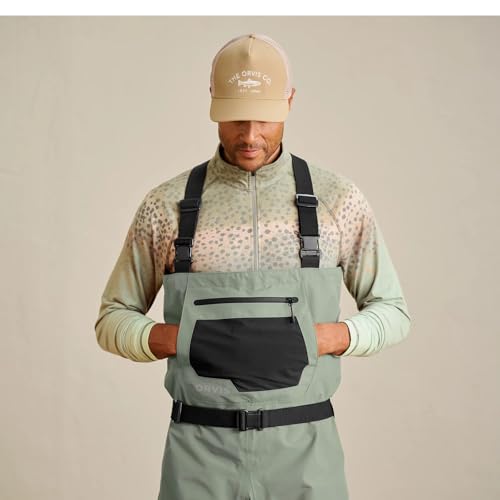 Orvis Men's Clearwater Bootfoot Wader Felt | 30K/8K Rating, Convertible Fit & Smart Storage, Lightweight 4-Layer Waterproof Breathable Fabric - size: Medium Short