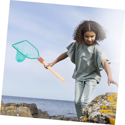 Wood Handle Fishing Net 30cm Large Mesh Handheld Catching Net Saltwater and Freshwater Fishing Household Fish for Minnow Shrimp Crab
