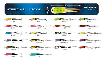 IRON DECOY Steely Fishing Lure Spoon, Casting, Trolling, Jigging, Ice, Lake, River, Stream, Freshwater, Trout, Bass, Walleye, Salmon, Crappie, Pike - color: Copper Orange, size: 1/10 OZ