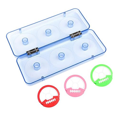 Fishing Line Spools Holder Box Round Silicone Main Line Boxes for Bass Trout Fly Fishing Tackle Random Color