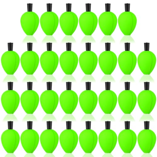 30 Pcs Trout Float Foam Teardrop Strike Fishing Bobbers Fishing Floats Fly Fishing Strike Indicators for Trout Offshore Saltwater Freshwater - color: Green