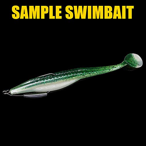 Weighted-Swimbait-Hooks-Jig-Heads-Soft Plastic Worm Fishing Hooks 3/0 4/0 5/0 6 Pack - size: Size 7/0,3/8oz 10.5g, 6-pack