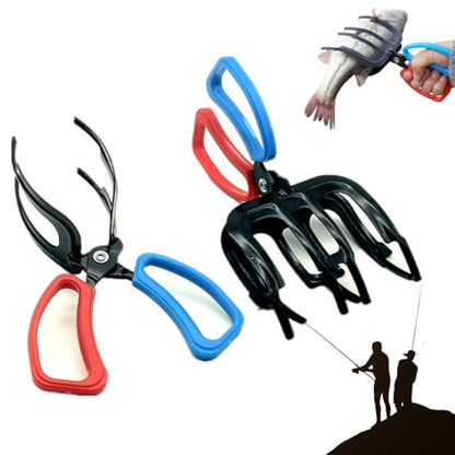 3 Claw Fish Gripper, Metal Fishing Pliers Gripper Catch Fish Control Clamp, Must Have Fishing Pliers Control Tool Fishing Accessories for Most Freshwater Fish Grip Tackle Holder - color: 3+2 claw