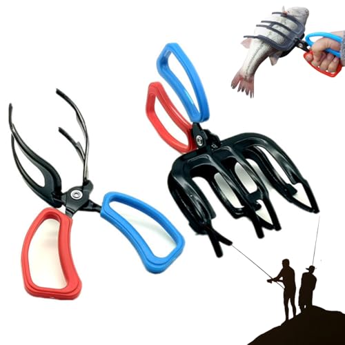 3 Claw Fish Gripper, Metal Fishing Pliers Gripper Catch Fish Control Clamp, Must Have Fishing Pliers Control Tool Fishing Accessories for Most Freshwater Fish Grip Tackle Holder - color: 3+2 claw