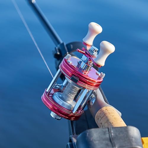 PATIKIL Fishing Reel Power Handle, Metal Baitcasting Reel Handle Rocker Replacement with EVA Knob Nuts Metal Frame for Rocker Arm Accessory, Black