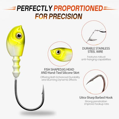 Keenjorika Spinnerbaits Fishing Lure, 3-Pack Swim Jig Fishing Spinner Baits Kit for Freshwater and Saltwater, Buzzbait Swimbait for Bass Trout Walleye Crappie Salmon Pike - color: Yellow,Purple,Rose