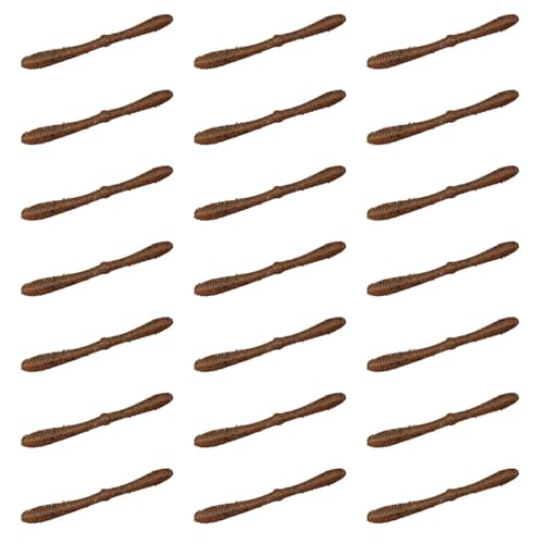 Lunker City Fishing 5" Spanky Worm 3 Pack Bundle Soft Plastic Bass Lure Wacky Rig Salted Jigging Stick Bait, 21 Total Lures, Made in The USA - color: 194 Peanutbutter Pumpkinseed