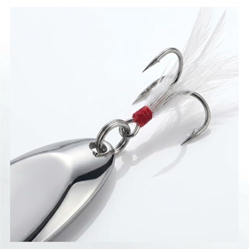 Fishing Spoons Lures for Bass Trout Salmon, 1/5oz Sliver Metal Spoon Lures for Saltwater Freshwater, 10Pcs Casting Spinner Bait Set with Durable Hooks for Lakes Rivers & Surf Fishing - color: Sliver Tone Fishing Spoons 1/5oz,10 Pcs