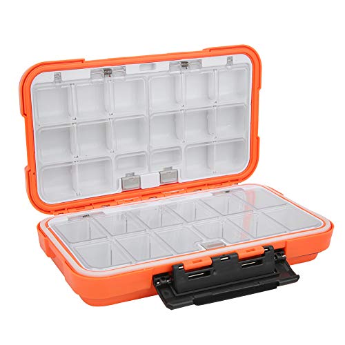 ABS Fishing Tackle Box, Transparent Inner Cover, Removable Compartments, Large Capacity, for Fishing Tools Storage