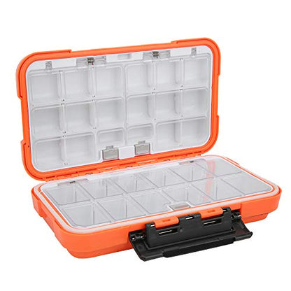 ABS Fishing Tackle Box, Transparent Inner Cover, Removable Compartments, Large Capacity, for Fishing Tools Storage