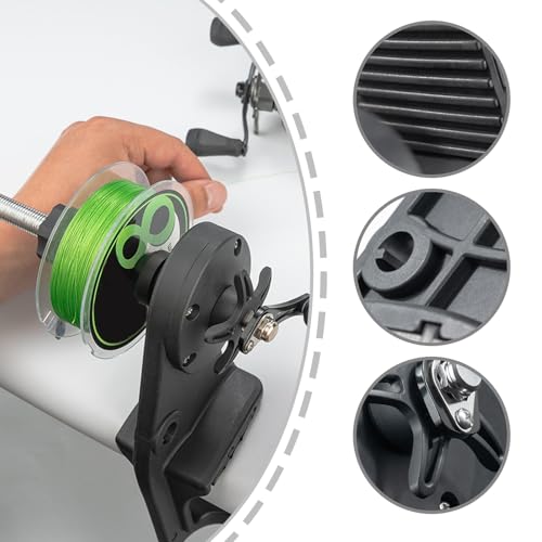 Fishing Line Winders Spoolers Adjustable Stable Spoolers Machine Rotating Reels & Cast Reels Equipment Easy to Use