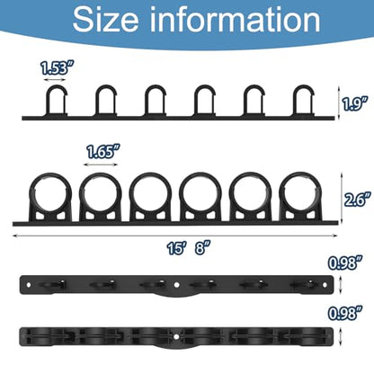 Aventik Vertical/Horizontal Fishing Rod Holder For Garage, Wall, Ceiling Holds Up To 6/12 Fishing Pole Holders(Black) - style: Black 1Pack