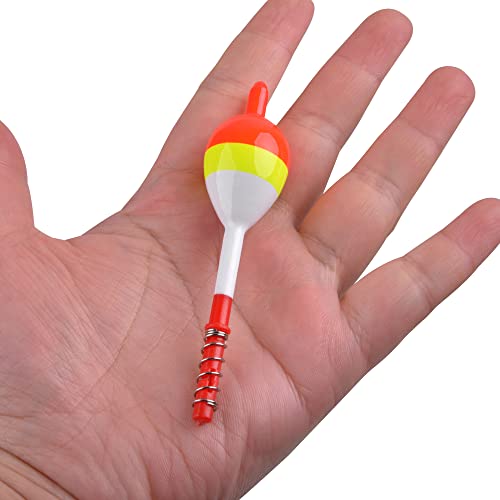 Fishing Bobbers Floats,Wood Slip Bobber Fishing Spring Oval Stick Slip Balsa Bobber for Crappie Catfish Trout Panfish Walleyes Fishing Tackle Accessories - color: 1.18in X 0.79in X 3.54in - 10pcs