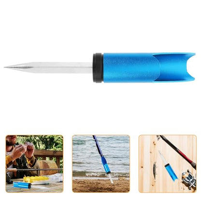 Kisangel Aluminum Alloy Fishing Rod Holder Ground Spike Stand Lightweight Fishing Pole Support Scenarios Including