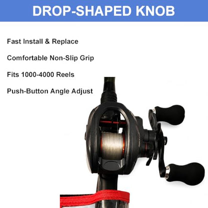 Fishing Reel Handle, Replacement Fishing Baitcast Reel Handle Rocker with EVA Grip for Abu Garcia Daiwa Baitcasting Reel