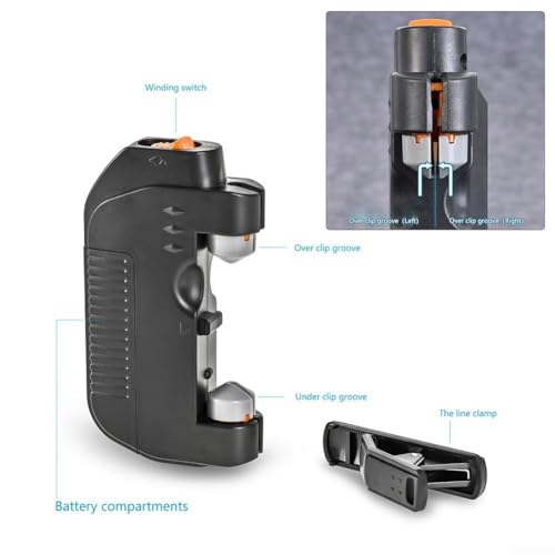 Electric Lure GT Knotter - Professional Fishing Tool, Quick Fishing Knot Tying Tool, Automatic Knotting Machine Tying Device Fishing Hook Tier Knots Lure Tool for Fishing Lovers - color: Black