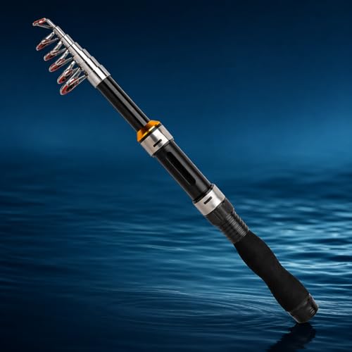 Carbon Fiber Fishing Rod Travel Fishing Pole Lightweight Portable Shore Sea Fishing Outdoor Use - size: 4.9 FT