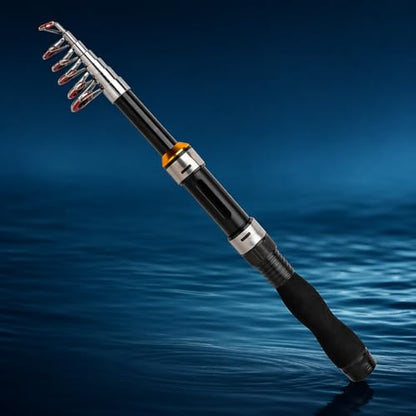 Carbon Fiber Fishing Rod Travel Fishing Pole Lightweight Portable Shore Sea Fishing Outdoor Use - size: 4.9 FT