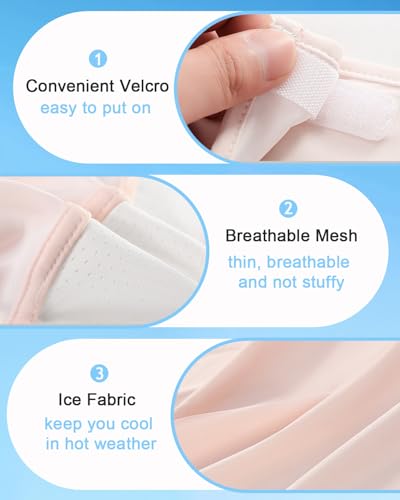 WRELS UPF 50+ Unisex Breathable Cooling Face Cover Sun UV Protection Earloop Neck Gaiter Scarf for Summer Outdoor Activities - color: Pink+skin