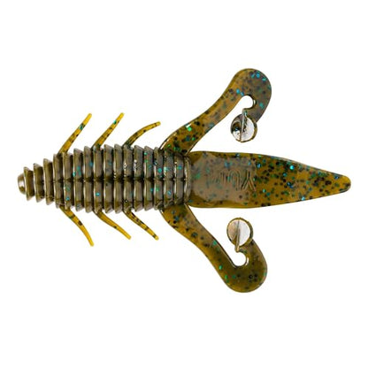 Scutter Bug - color: Green Pumpkin Blue Flake, size: 3.5"