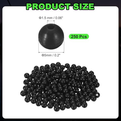 Fishing Beads, Plastic Round Hard Bait Egg Lure Rig Freshwater Saltwater for Fishing Rigs for Catfish Rig Outdoor Tackle Tool - size: 5mm