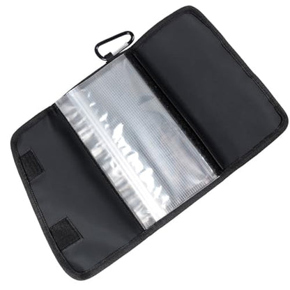 Operitacx Waterproof Fishing Bait Holder and Tackle Binder Bag Small Handheld Soft Lure Organizer with Sealed Storage for Outdoor Fishing Multi-function
