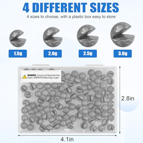 Removable Split Shot Fishing Weights, Fly Fishing Line Sinkers Reusable Clip On Weights Freshwater Saltwater Fishing Sinkers - style: 3g-100pcs