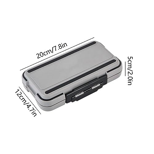 TopHomer Fishing Tackle Box, Waterproof Tackle Trays, Plastic Tackle Box Organizer with Removable Dividers Storage Lure Box for Lures - style: Large Grey