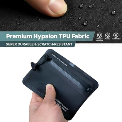 Heavy Duty Airtight Wallet Submersible Waterproof Wallet Protection for Keys, Cards - color: Oliver Green (Hypalon Texture), size: 5.2" X 4" / 13.5CM X 10 CM