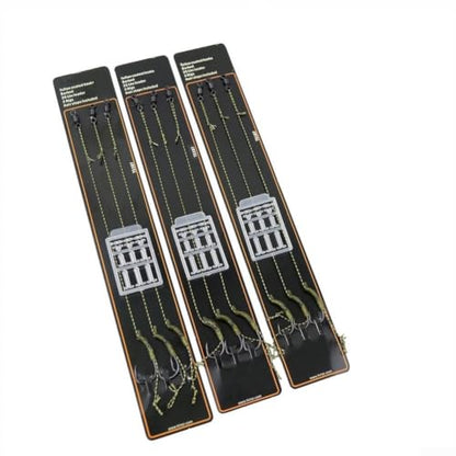 Carp Fishing Hair Rigs with Curved Barb Stainless Steel Hooks and Boilie Bait Rig Stops for Pellets or Meat(1pack #4) - color: 1pack #4