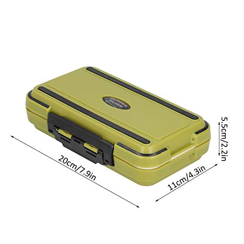 Impermeable Fishing Tackle Box, ABS Material with Rubber Seal and 18 Compartments, Portable Lure Storage Organizer for Hooks Lines Accessories