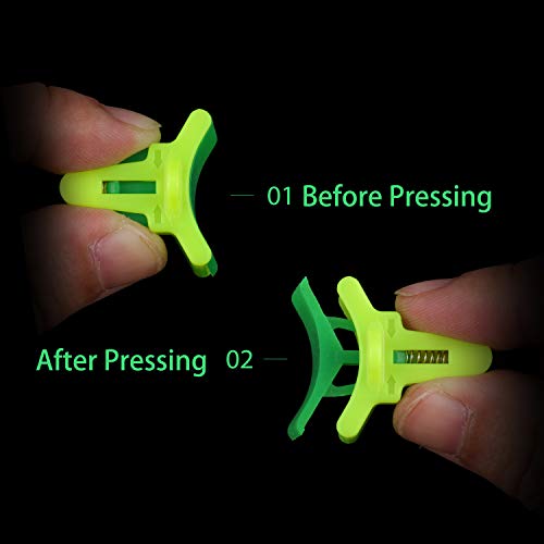 RUNCL Treble Hooks Covers Fishing Hooks Protector Treble Hook Safety Cap Hook Bonnets for Fishing Lures - Spring Design, Hollow Construction, Tangles Free, Fishing Hook Caps - color: Small (50pcs for 10#, 8#, 6#, 4# Treble Hooks)