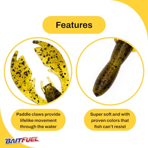 BAITFUEL Baby PACA Craw - color: Watermelon Crawfish