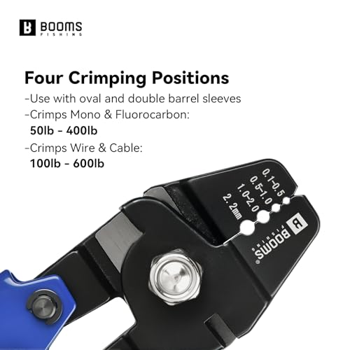 Booms Fishing Crimping Tool Kit: 10.6in Fishing Crimping Pliers with Side Wire Cutters - Up to 2.2mm Crimper, XW40 - style: Crimper Only