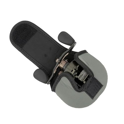 Angler Armour Baitcast Reel Cover | Baitcaster Sleeve | Fishing Reel Pouch | Low Profile Baitcasting Reel Protector | Neoprene Reel Case | 50 100 200 Series Baitcast Covers - color: Titanium Gray